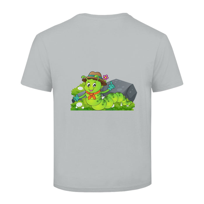 Raupe liegt im Gras Kinder T-Shirt