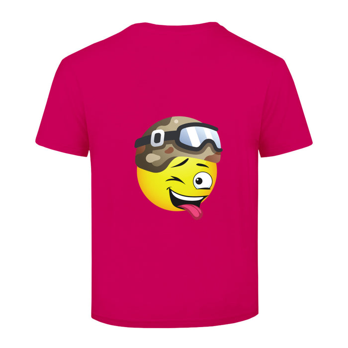 Smiley Motorradfahrer  Kinder T-Shirt