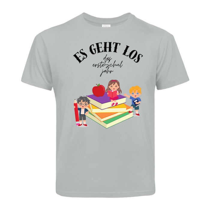 Kinder T-Shirt  mit ein cooles  Einschulung Motiv Design