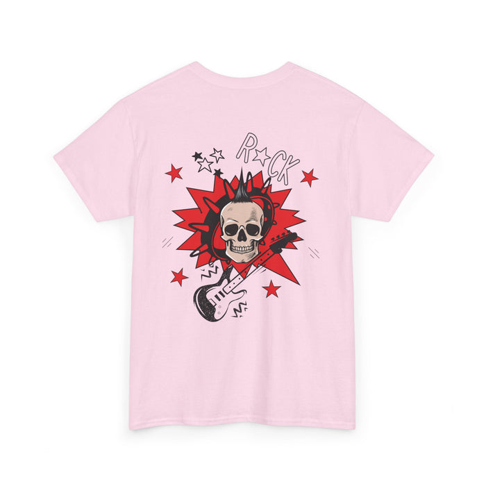 Unisex-T-Shirt aus schwerer Baumwolle mit ein Totenkopf Motiv Design