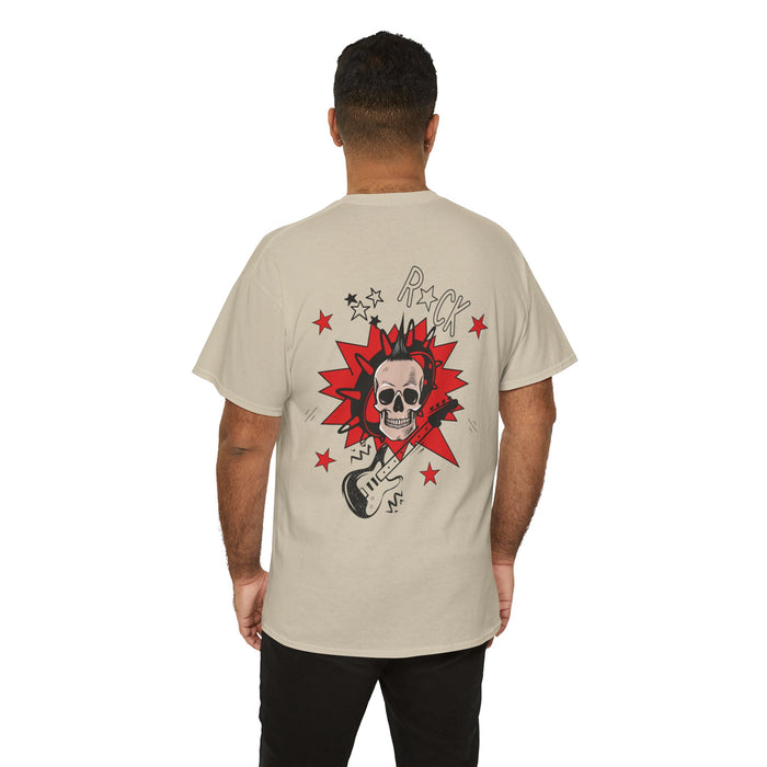 Unisex-T-Shirt aus schwerer Baumwolle mit ein Totenkopf Motiv Design