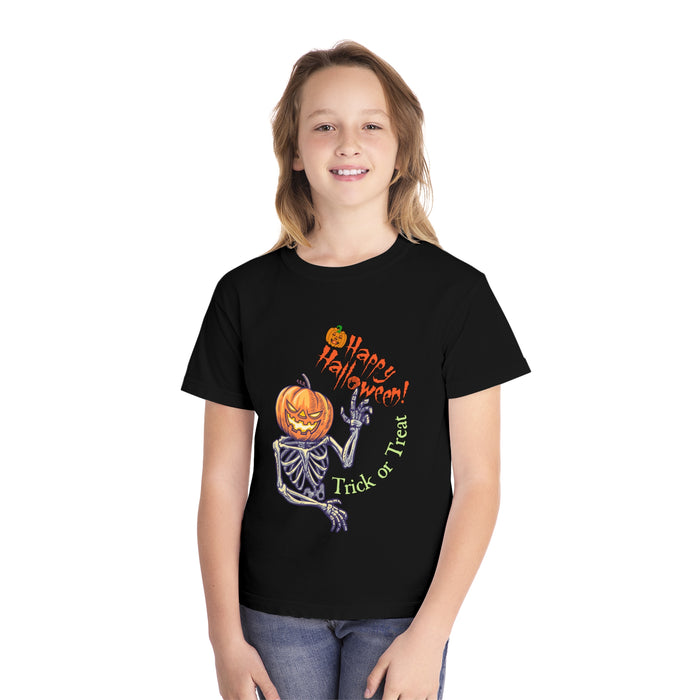 Mittelschweres T-Shirt für Jugendliche mit ein Halloween Motiv Design