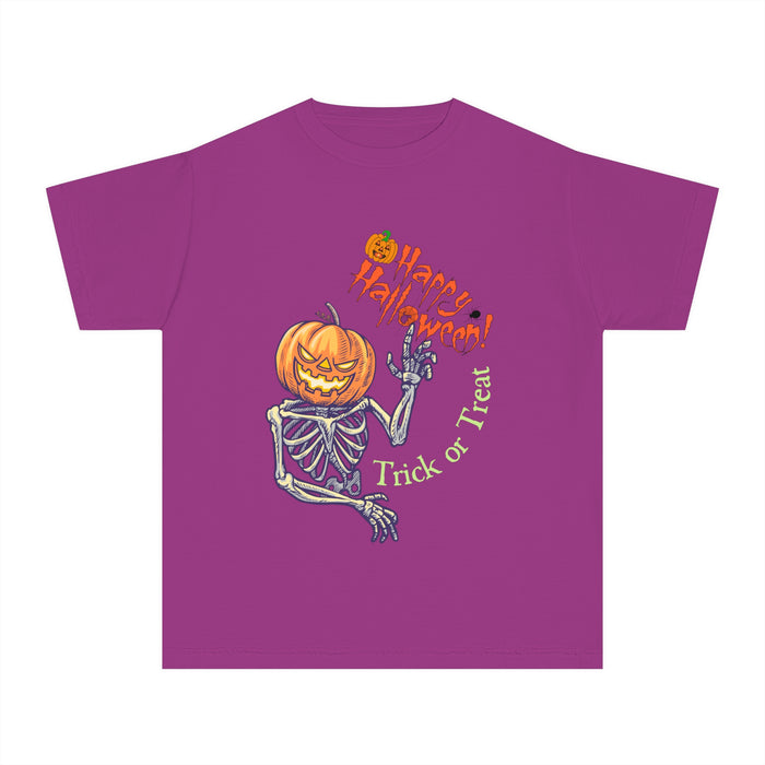 Mittelschweres T-Shirt für Jugendliche mit ein Halloween Motiv Design