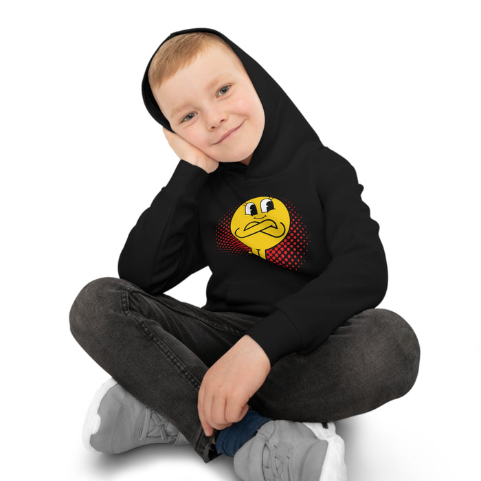 Kinder-Kapuzenpullover (AOP) mit ein Smiley Motiv