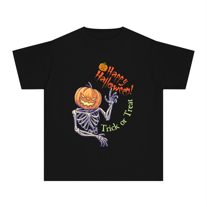 Mittelschweres T-Shirt für Jugendliche mit ein Halloween Motiv Design