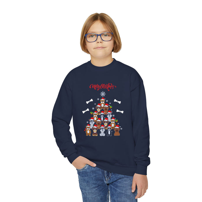 Sweatshirt mit Rundhalsausschnitt für Jugendliche mit ein Weihnacht Motiv Design