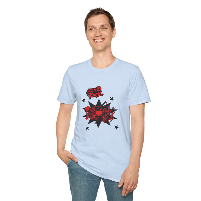 Unisex Softstyle T-Shirt mit ein Rock Motiv Design