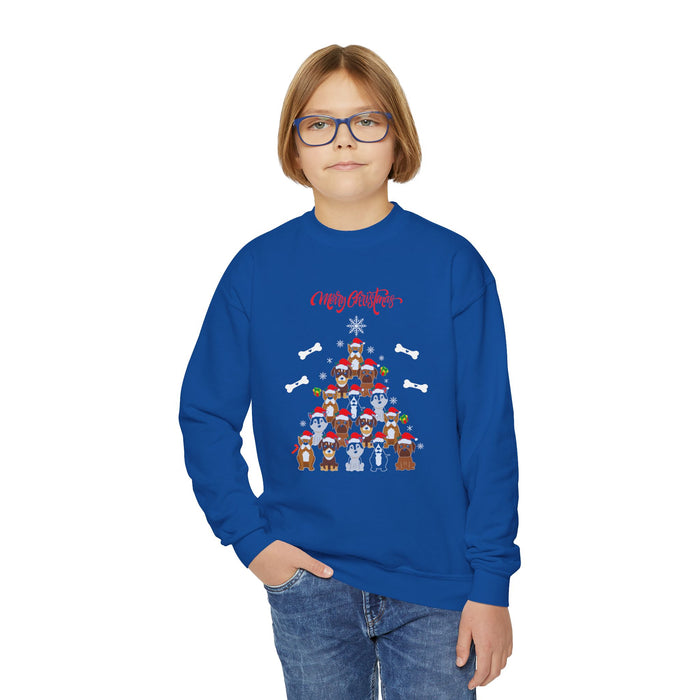 Sweatshirt mit Rundhalsausschnitt für Jugendliche mit ein Weihnacht Motiv Design