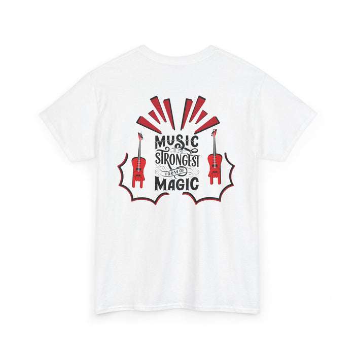 Unisex-T-Shirt aus schwerer Baumwolle mit ein Musik Motiv Design