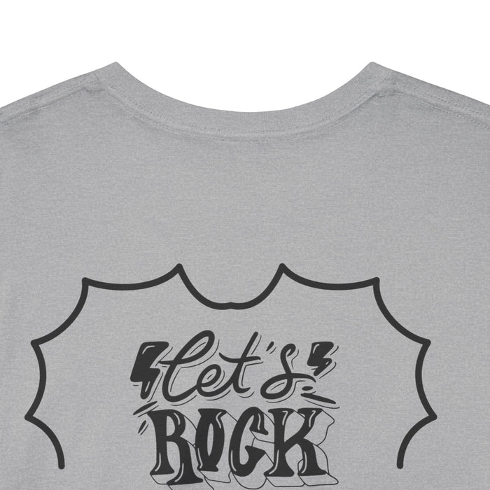 Unisex-T-Shirt aus schwerer Baumwolle mit ein Rock Motiv Design