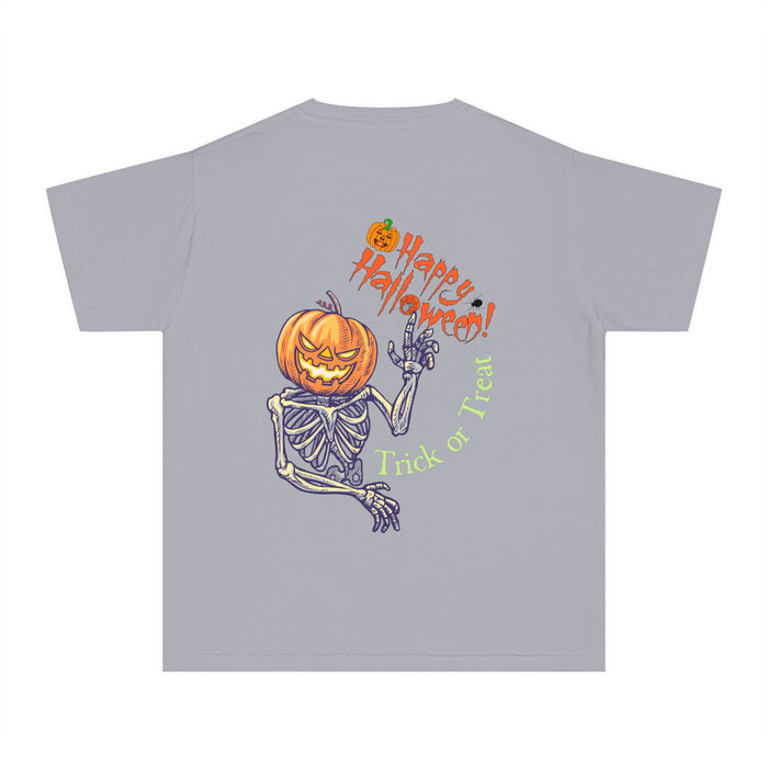 Mittelschweres T-Shirt für Jugendliche mit ein Halloween Motiv Design