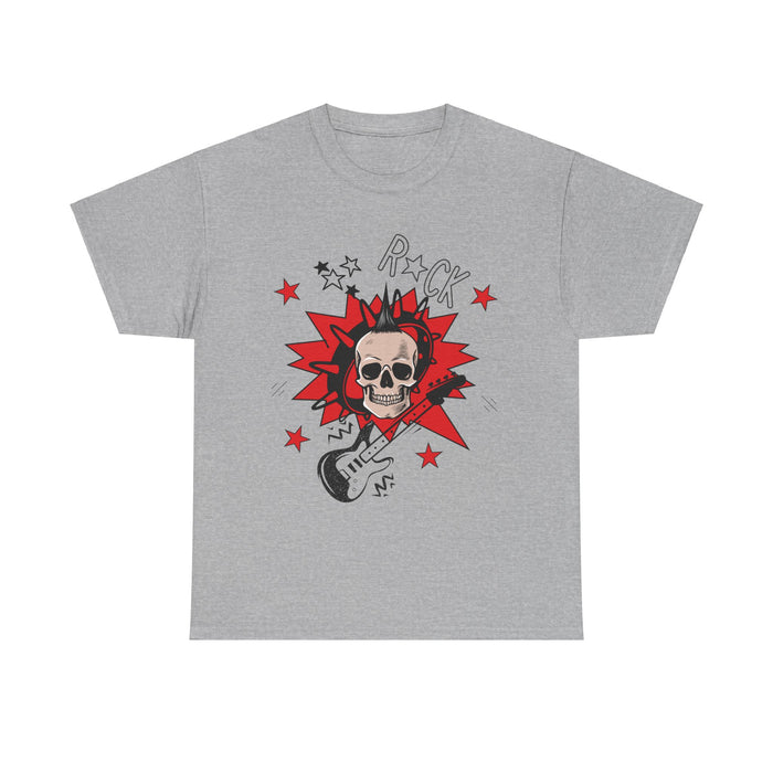 Unisex-T-Shirt aus schwerer Baumwolle mit ein Totenkopf Motiv Design