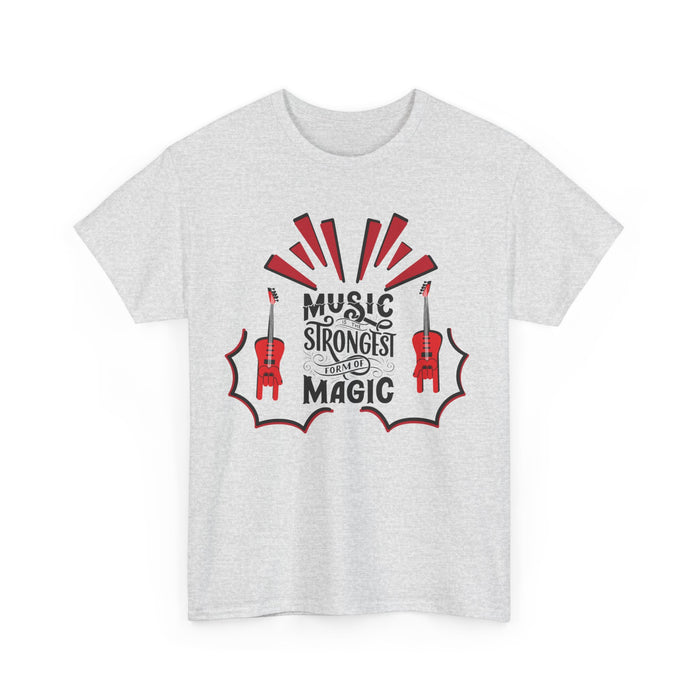 Unisex-T-Shirt aus schwerer Baumwolle mit ein Musik Motiv Design