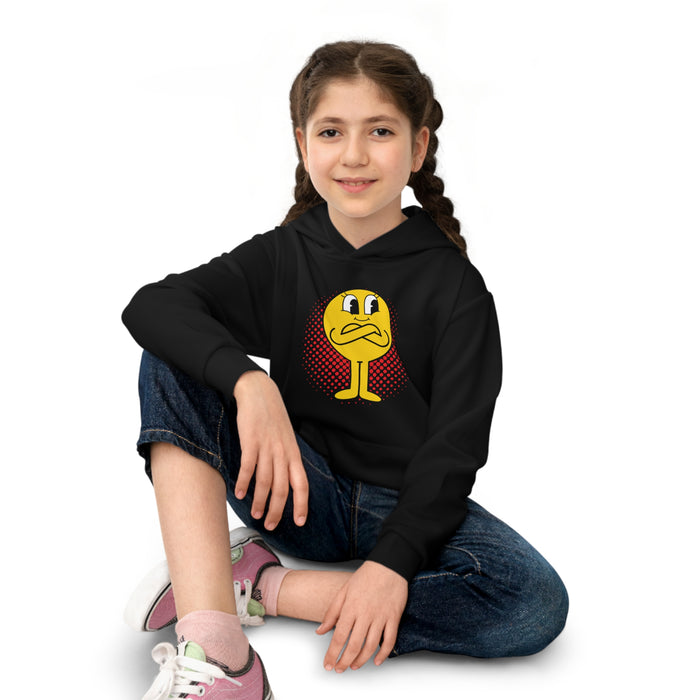 Kinder-Kapuzenpullover (AOP) mit ein Smiley Motiv