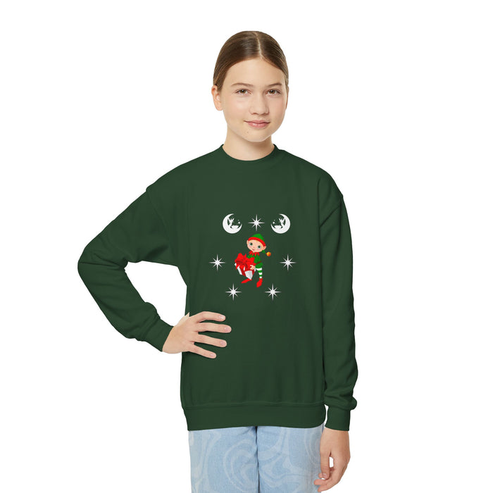 Sweatshirt mit Rundhalsausschnitt für Jugendliche mit ein Weihnacht Motiv Design