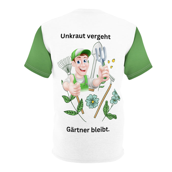 Herren/Teenager Unisex-Cut & Sew-T-Shirt (AOP) mit ein Hobby Garten Motiv