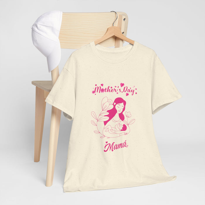 Unisex-T-Shirt aus schwerer Baumwolle mit ein Mama Motiv Design