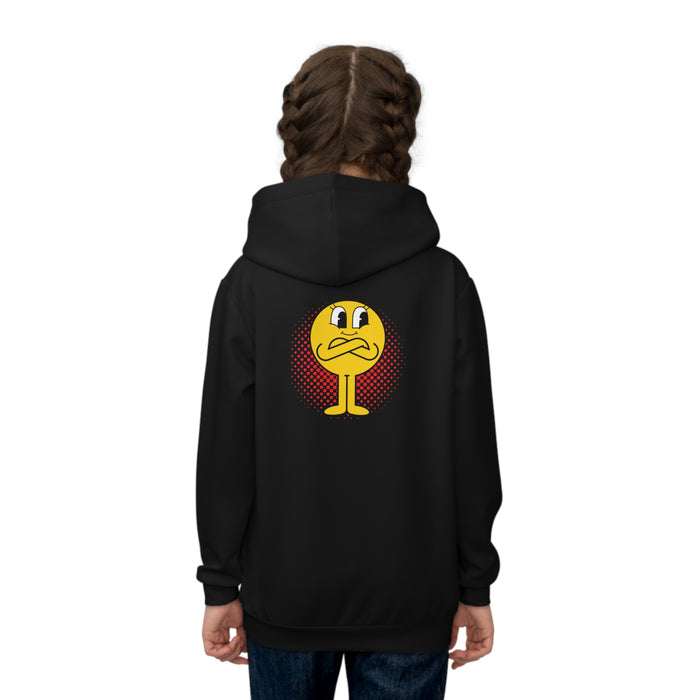 Kinder-Kapuzenpullover (AOP) mit ein Smiley Motiv