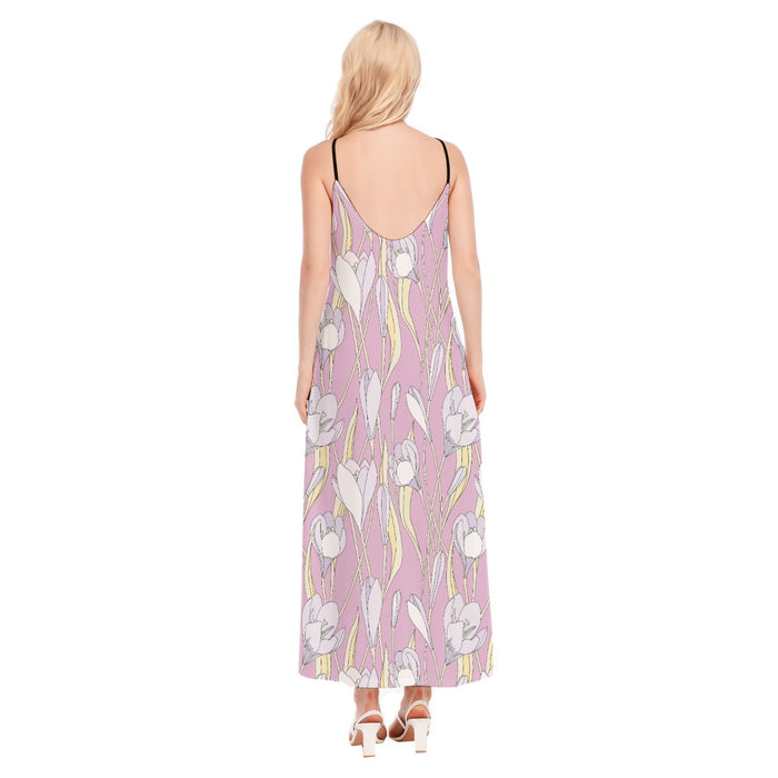 Allover-Print Sling-Kleid für Damen/Teenagerin