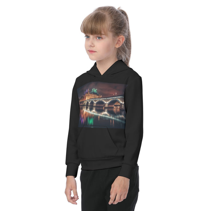 Übergroßer Hoodie für Kinder mit Allover-Print