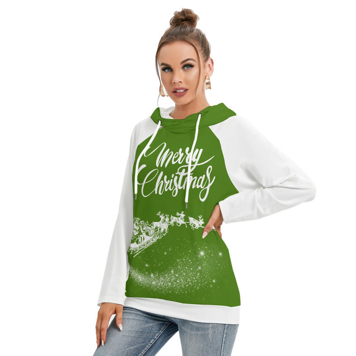 Allover-Print Damen Hoodie mit Doppelkapuze