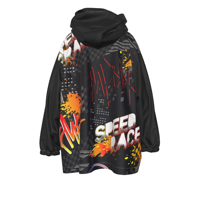 Kapuzendecke aus Sherpa-Fleece mit Allover-Print für Kinder