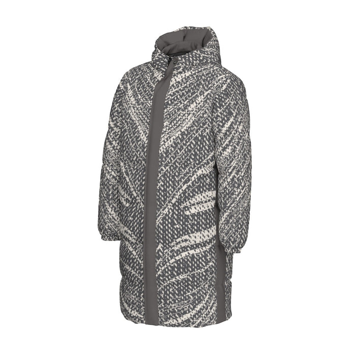 Lange Daunenjacke mit Allover-Print für Unisex