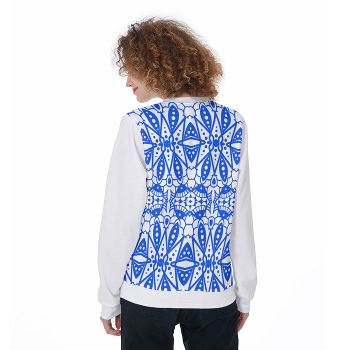 Lockeres Sweatshirt mit Allover-Print für Damen