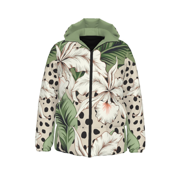 Unisex-Daunenjacke mit Allover-Print