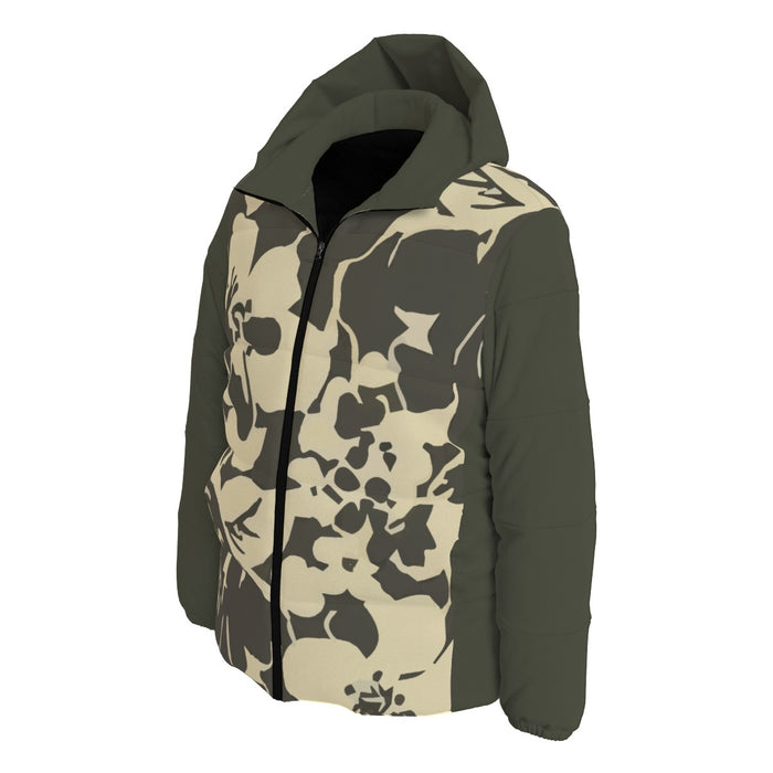 Unisex-Daunenjacke mit Allover-Print