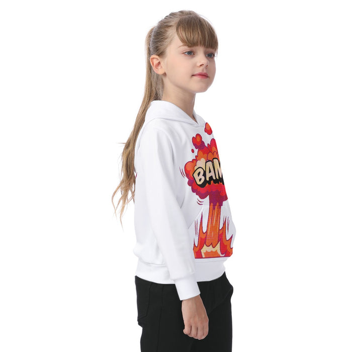 Übergroßer Hoodie für Kinder mit Allover-Print