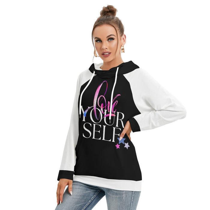 Allover-Print Damen-Teenagerin Hoodie mit Doppelkapuze