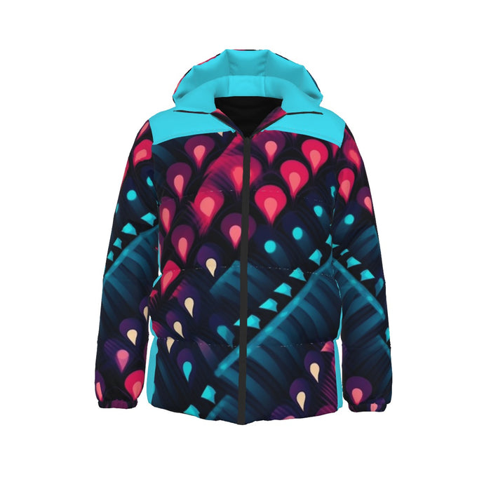 Unisex-Daunenjacke mit Allover-Print