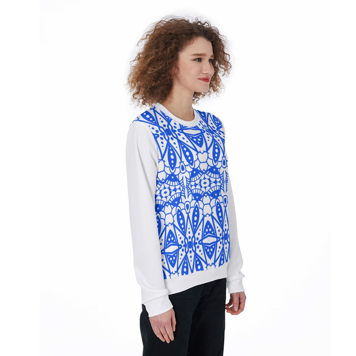 Lockeres Sweatshirt mit Allover-Print für Damen