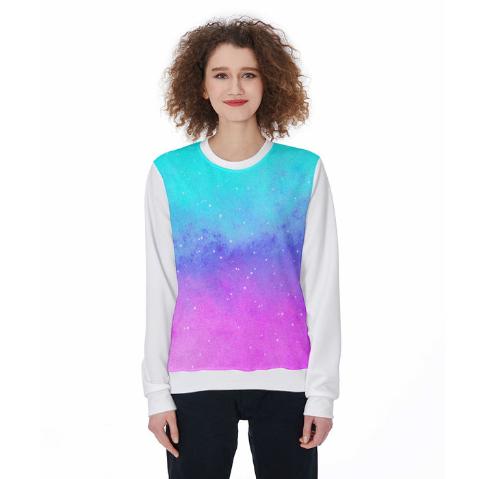 Lockeres Sweatshirt mit Allover-Print für Damen