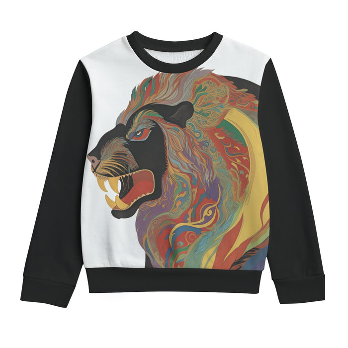 Rundhals-Sweatshirt mit Allover-Print für Kinder | 310 g/m² Baumwolle