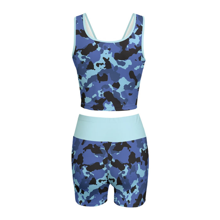 Allover-Print Yoga-Set für Damen/Teenagerin