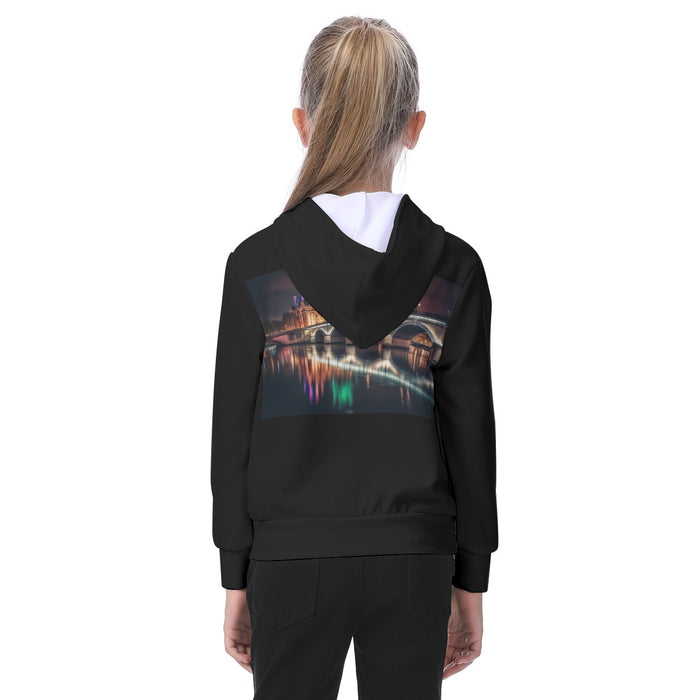 Übergroßer Hoodie für Kinder mit Allover-Print