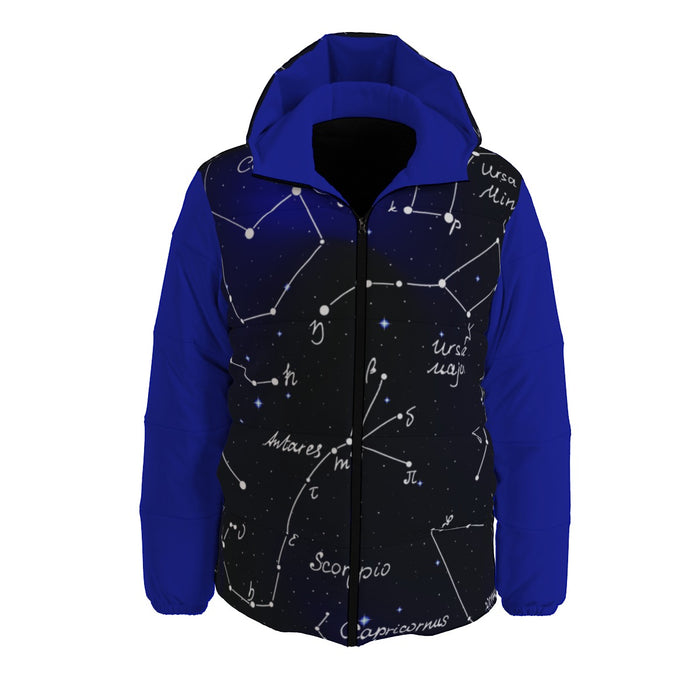 Unisex-Daunenjacke mit Allover-Print