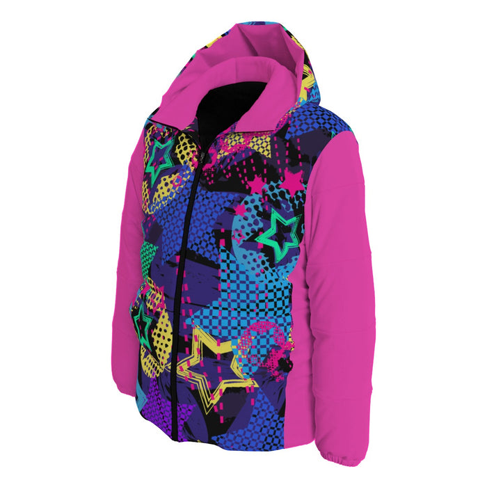 Unisex-Daunenjacke mit Allover-Print