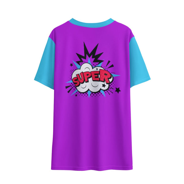 Kinder-T-Shirt mit V-Ausschnitt und Allover-Print