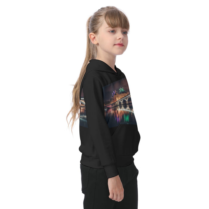 Übergroßer Hoodie für Kinder mit Allover-Print