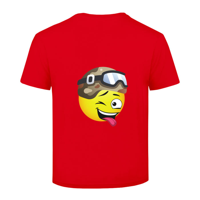 Smiley Motorradfahrer  Kinder T-Shirt