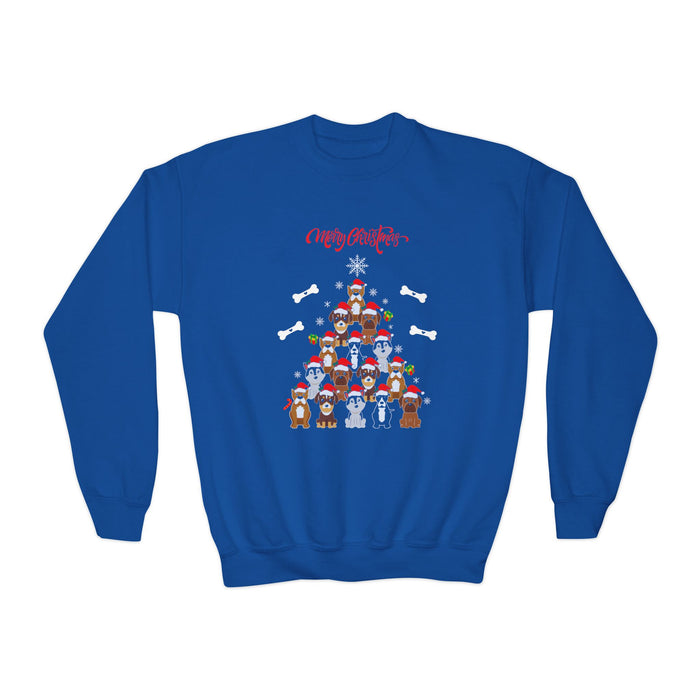 Sweatshirt mit Rundhalsausschnitt für Jugendliche mit ein Weihnacht Motiv Design