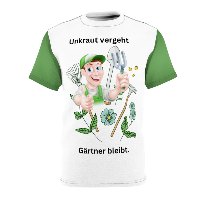 Herren/Teenager Unisex-Cut & Sew-T-Shirt (AOP) mit ein Hobby Garten Motiv