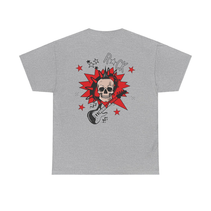 Unisex-T-Shirt aus schwerer Baumwolle mit ein Totenkopf Motiv Design