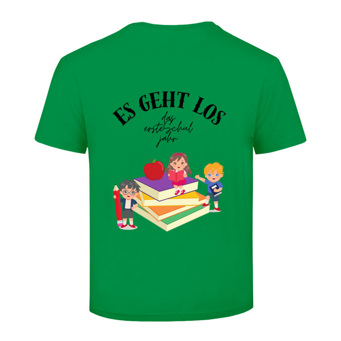 Kinder T-Shirt  mit ein cooles  Einschulung Motiv Design