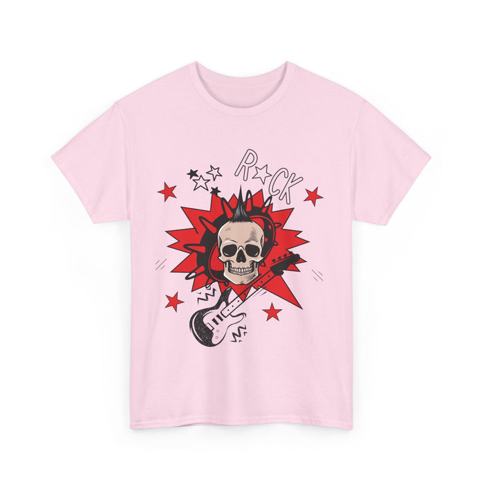 Unisex-T-Shirt aus schwerer Baumwolle mit ein Totenkopf Motiv Design