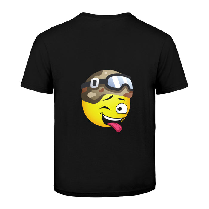 Smiley Motorradfahrer  Kinder T-Shirt