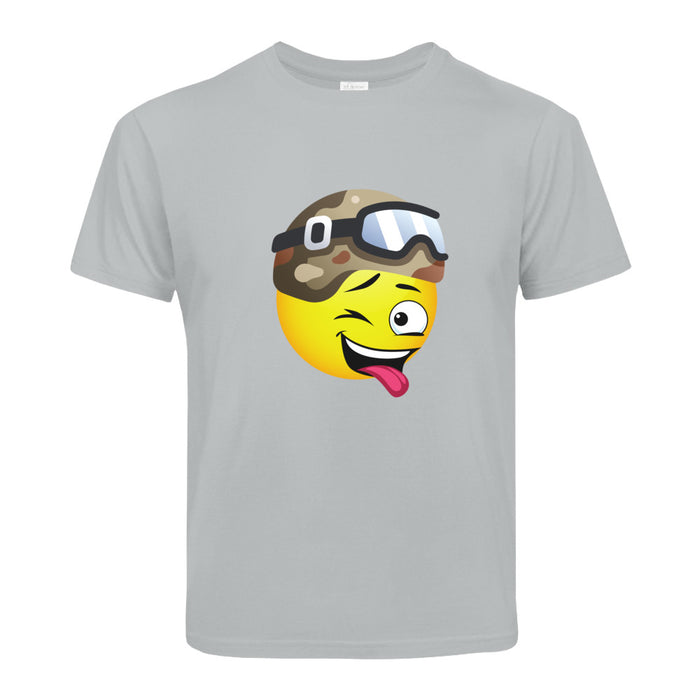 Smiley Motorradfahrer  Kinder T-Shirt